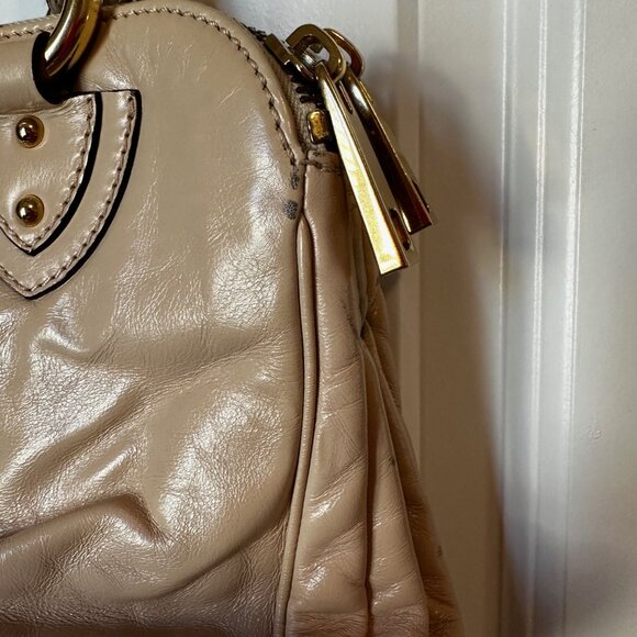 Marc Jacobs Blake Leather Beige Cream Handbag - Picture 4 of 12